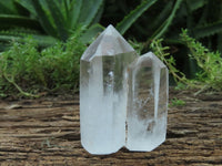 Polished Clear Quartz Crystals with 1 x Twin Head x 6 From Madagascar - TopRock