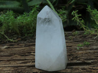 Polished Clear Quartz Crystals with 1 x Twin Head x 6 From Madagascar - TopRock