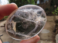 Polished Clear Quartz Galet / Palm Stones x 16 From Antsirabe, Madagascar