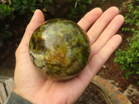 Polished Green Opal Spheres  x 3 From Madagascar - Toprock Gemstones and Minerals 