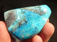 Polished Blue Shattuckite Free Forms x 6 From Kaokoveld, Namibia