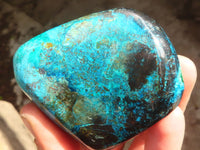 Polished Blue Shattuckite Free Forms x 6 From Kaokoveld, Namibia