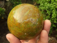 Polished Green Opal Spheres  x 3 From Madagascar - Toprock Gemstones and Minerals 