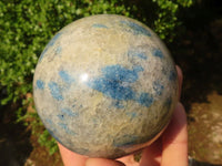 Polished Blue Dalmatian Stone / Spinel Quartz Spheres  x 2 From Madagascar - Toprock Gemstones and Minerals 