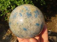 Polished Blue Dalmatian Stone / Spinel Quartz Spheres  x 2 From Madagascar - Toprock Gemstones and Minerals 