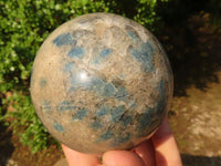 Polished Blue Dalmatian Stone / Spinel Quartz Spheres  x 2 From Madagascar - Toprock Gemstones and Minerals 