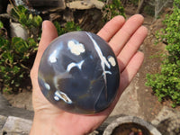 Polished Ghost Agate Standing Free Forms  x 3 From West Coast, Madagascar