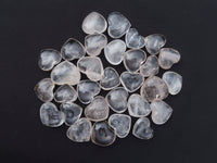 Polished Small Rock Crystal Gemstone Hearts  - sold per 1 kg -  From Madagascar - TopRock