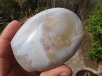 Polished Ghost Agate Standing Free Forms  x 3 From West Coast, Madagascar