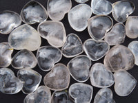 Polished Small Rock Crystal Gemstone Hearts  - sold per 1 kg -  From Madagascar - TopRock