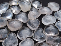 Polished Small Rock Crystal Gemstone Hearts  - sold per 1 kg -  From Madagascar - TopRock