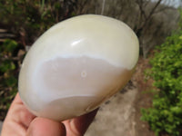 Polished Ghost Agate Standing Free Forms  x 3 From West Coast, Madagascar