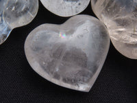 Polished Small Rock Crystal Gemstone Hearts  - sold per 1 kg -  From Madagascar - TopRock