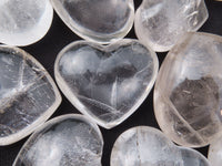 Polished Small Rock Crystal Gemstone Hearts  - sold per 1 kg -  From Madagascar - TopRock