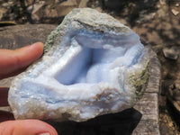 Natural Blue Lace Agate Geode Specimens  x 5 From Nsanje, Malawi - TopRock