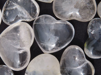 Polished Small Rock Crystal Gemstone Hearts  - sold per 1 kg -  From Madagascar - TopRock