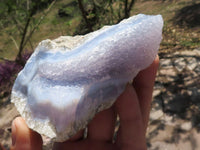 Natural Blue Lace Agate Geode Specimens  x 5 From Nsanje, Malawi - TopRock