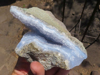 Natural Blue Lace Agate Geode Specimens  x 5 From Nsanje, Malawi - TopRock