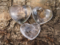 Polished Small Rock Crystal Gemstone Hearts  - sold per 1 kg -  From Madagascar - TopRock