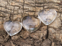 Polished Small Rock Crystal Gemstone Hearts  - sold per 1 kg -  From Madagascar - TopRock