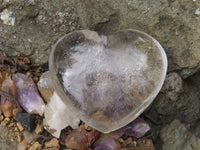 Polished Small Rock Crystal Gemstone Hearts  - sold per 1 kg -  From Madagascar - TopRock