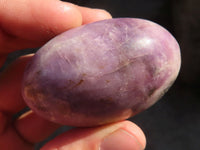 Polished Lepidolite Gallets  x 12 From Zimbabwe