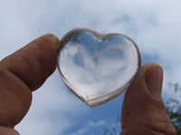 Polished Small Rock Crystal Gemstone Hearts  - sold per 1 kg -  From Madagascar - TopRock