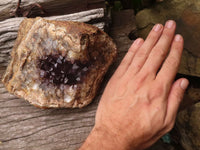 Natural Amethyst Centred Geodes  x 2 From Zululand, South Africa - TopRock