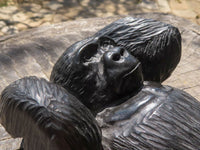 Polished Resting Gorilla Soapstone Carving  x 1 From Zimbabwe - TopRock