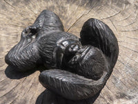 Polished Resting Gorilla Soapstone Carving  x 1 From Zimbabwe - TopRock