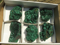 Natural Chatoyant Silky Malachite Specimens  x 6 From Kasompe, Congo - TopRock