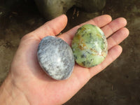 Polished Dendritic Opal Palm Stones  x 12 From Madagascar - Toprock Gemstones and Minerals 