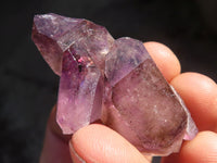 Natural Smokey Amethyst Crystals  x 12 From Chiredzi, Zimbabwe