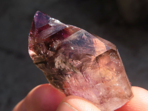 Natural Smokey Amethyst Crystals  x 12 From Chiredzi, Zimbabwe