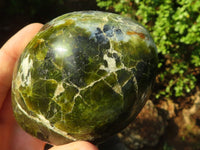 Polished Green Opal Standing Free Forms  x 4 From Madagascar - Toprock Gemstones and Minerals 