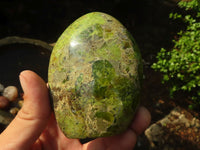 Polished Green Opal Standing Free Forms  x 4 From Madagascar - Toprock Gemstones and Minerals 