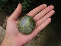 Polished Green Opal Palm Stones  x 12 From Madagascar - TopRock