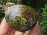 Polished Green Opal Palm Stones  x 12 From Madagascar - TopRock