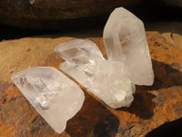 Natural Etched Clear Quartz Crystals  x 35 From Mpika, Zambia - Toprock Gemstones and Minerals 