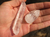 Natural Etched Clear Quartz Crystals  x 35 From Mpika, Zambia - Toprock Gemstones and Minerals 