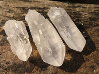 Natural Etched Clear Quartz Crystals  x 35 From Mpika, Zambia - Toprock Gemstones and Minerals 