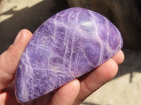 Polished Purple Lepidolite Gallets  x 6 From Zimbabwe