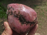 Polished One Side Polished Rhodonite Free Forms  x 5 From Madagascar - TopRock