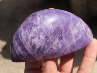 Polished Purple Lepidolite Gallets  x 6 From Zimbabwe