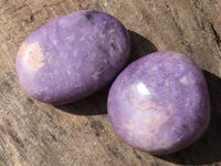 Polished Purple Lepidolite Gallets  x 6 From Zimbabwe