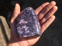 Polished Lepidolite Standing Free Forms (2) & Free Form (1) x 3 From Zimbabwe