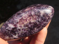 Polished Lepidolite Standing Free Forms (2) & Free Form (1) x 3 From Zimbabwe