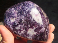 Polished Lepidolite Standing Free Forms (2) & Free Form (1) x 3 From Zimbabwe