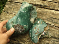 Polished Emerald Mtorolite / Chrome Chrysoprase Plates  x 2 From Zimbabwe - TopRock