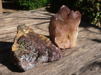 Natural Red Hematite Quartz Specimens  x 2 From Karoi, Zimbabwe - TopRock